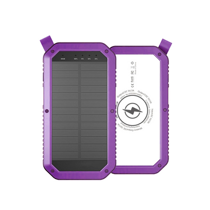 Sun Chaser Mini Solar Powered Wireless Phone Charger 10,000 mAh With LED Flood Light