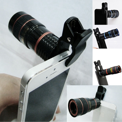 Telephoto PRO Clear Image Lens Zooms 8 times closer! For all Smart Phones & Tablets with Camera