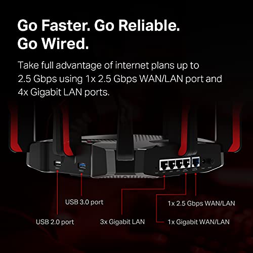 TP-Link AX6600 WiFi 6 Gaming Router (Archer GX90)- Tri Band Gigabit Wireless Internet Router, High-Speed ax Router, Smart VPN Router for a Large Home