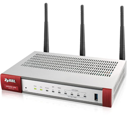 ZyXEL Next Generation VPN Firewall with 1 WAN, 1 SFP, 4 LAN/DMZ Gigabit Ports and 802.11ac/n WiFi [USG20W-VPN]