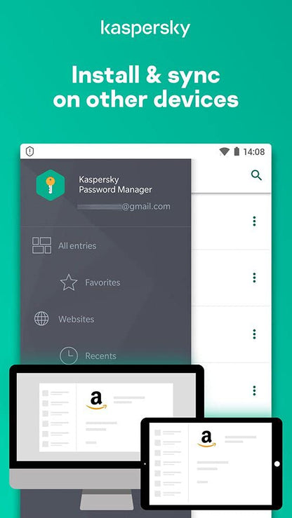 Kaspersky Password Manager | Unlimited Devices | 1 User Account | 1 year | PC/Mac/Android/iOS | Online Code