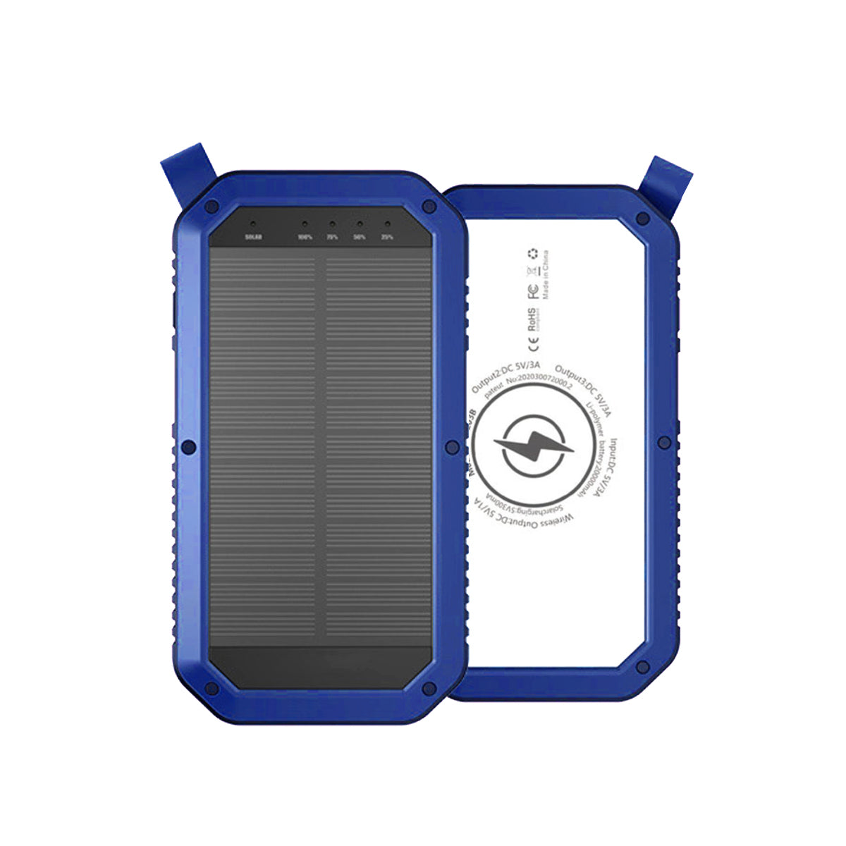 Sun Chaser Mini Solar Powered Wireless Phone Charger 10,000 mAh With LED Flood Light