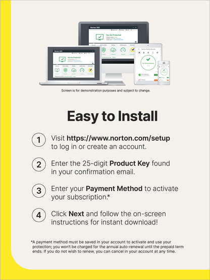 Norton 360 Deluxe 2024, Antivirus software for 5 Devices with Auto Renewal - Includes VPN, PC Cloud Backup & Dark Web Monitoring [Download]