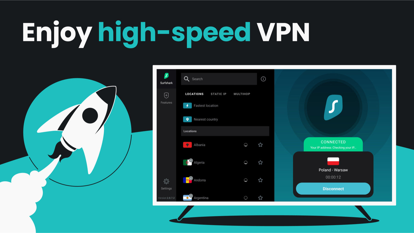 Surfshark VPN - Fast, Secure & Private. Best VPN for FireOS & Fire TV.